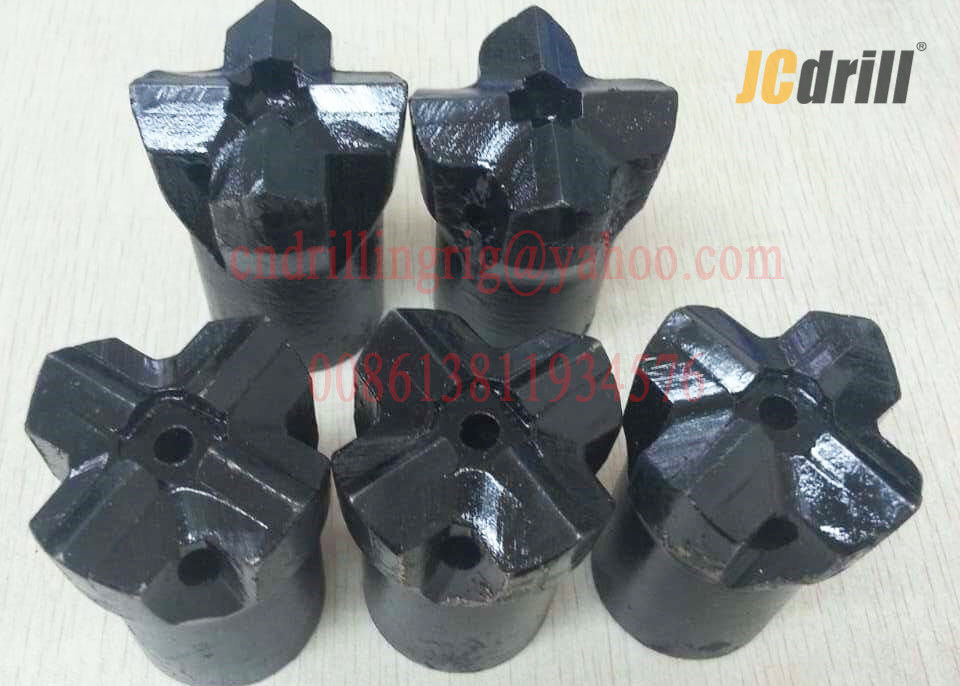 7° Tungsten Carbide cross Rock Drill Bits for Quarry / Mining Drilling