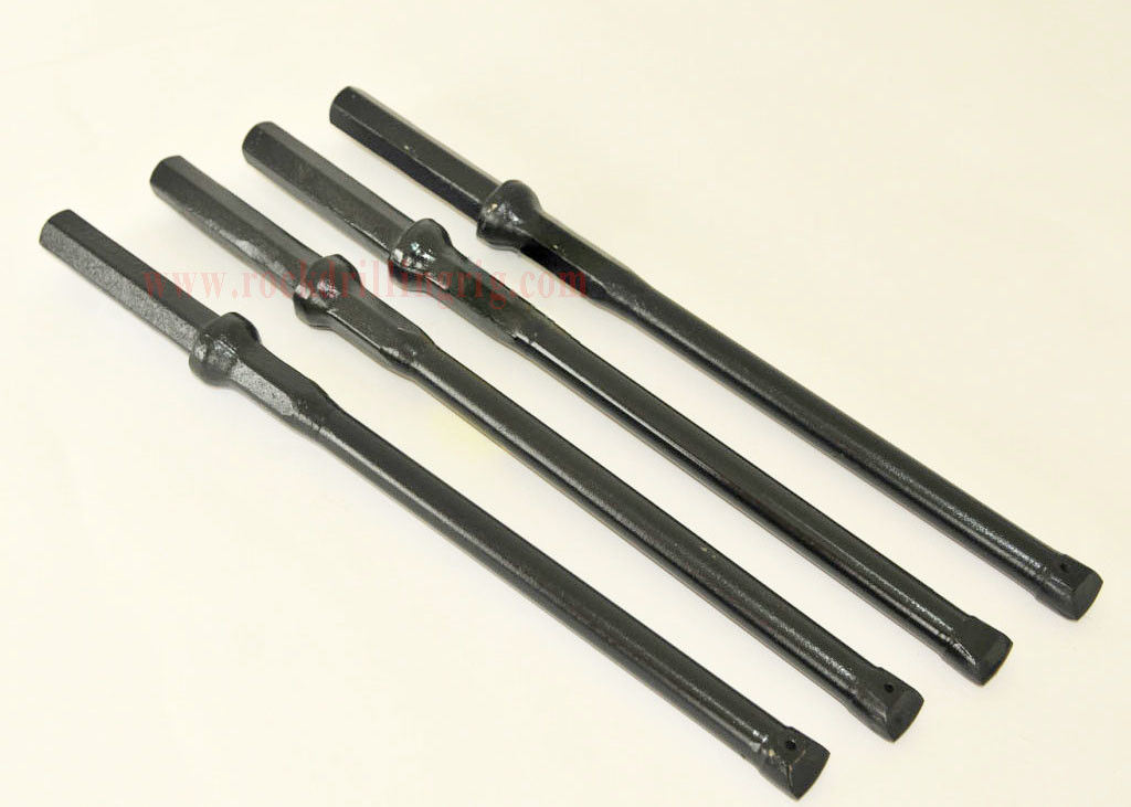 Plug Hole Rock Drill Rods Carbon Steel For Mining / Blasting 20 42mm