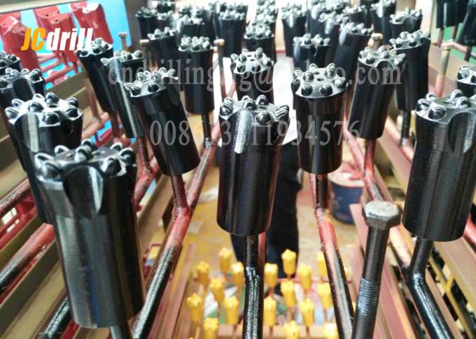 Tungsten Carbide Tapered Button Drill Bit For Rock / Mining 7/11/12 Degree