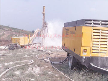 Double Flighted Diesel Engine Air Compressor , Mining Drilling Screw Air Compressor