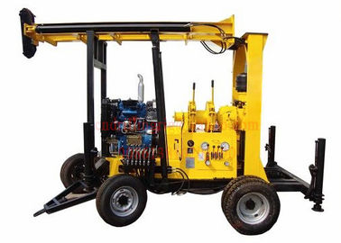 Trailer Mounted High Efficiency Water Well Drilling Machine 400m Mud Drilling Capacity