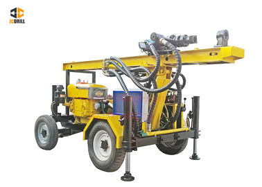 Hydraulic 4 Wheels Dth Drilling Rig 110m Small Portable Type For Water Well