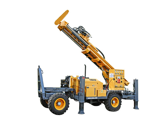 200m Portable Water Well Drilling Rig Trailer Mounted 77kw Diesel Engine