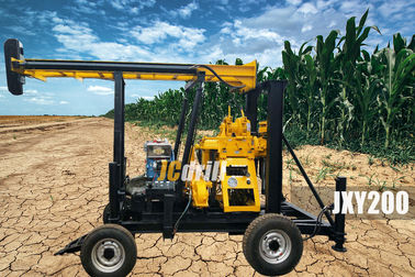 Buy Mobile Trailer Mounted Water Well Drilling Rig With 200m Drilling Capacity online manufacture