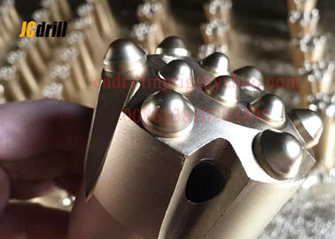 Buy Drop Center Ballistic Thread Button Drill Bit For Rock Drilling , 76mm 89mm 102mm online manufacture