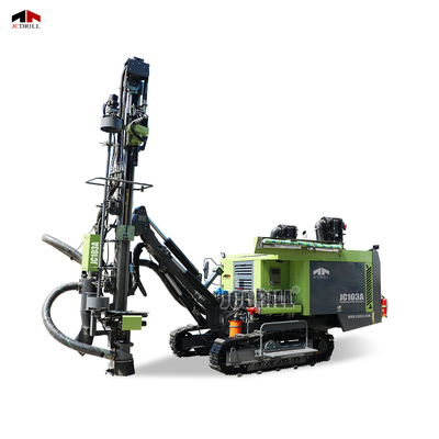 Buy Crawler Mounted High Pressure DTH Rock Blasting Drilling Rig With Dust Collector online manufacture