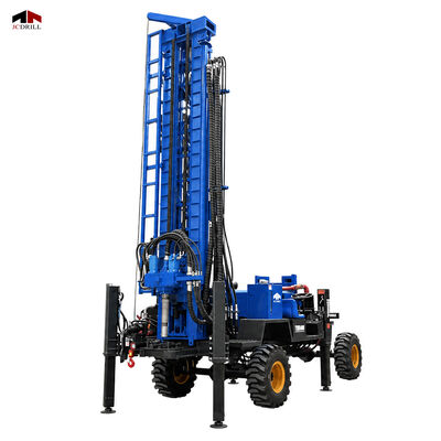 Buy TWD400 400M Hydraulic Water Well Drilling Rig DTH Hammer & Mud Drilling Trailer Mounted online manufacture