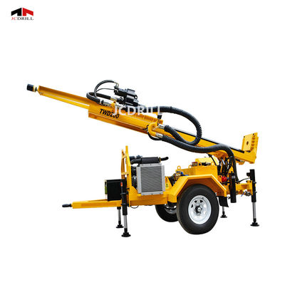 Buy TWD200 Full Hydraulic Rock Diesel Engine Trailer Mounted Drill Rig online manufacture