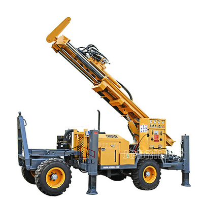 Buy 200m Deep Trailer Mounted Water Well Drilling Rigs Hydraulic Dth For Hard Rock Drilling online manufacture