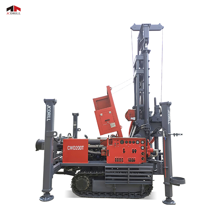 CWD200T Crawler Diesel Water Well Drilling Rig 2000m Depth