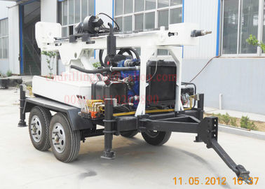 Good price Hydraulic Rotation Water Well Drilling Equipment With 4 Wheel Trailer Mounted online