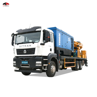 Good price SINOTRUCK Mounted Deep Water Well Truck Chassis Drilling Rig With Air Compressor Integrated online