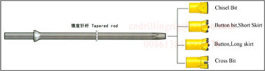 Good price Hammer Drilling Tools Tapered Steel Drill Rod 7 11 12 Degree 600 - 8000mm online
