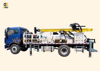 Good price 300m Truck Mounted Water Well Drilling Rig Mud And DTH Hydraulic System One Year Warranty online