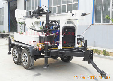 Good price 150m Dth Mud Drilling Trailer Mounted Drilling Rig With 45kw Diesel TWD150 online
