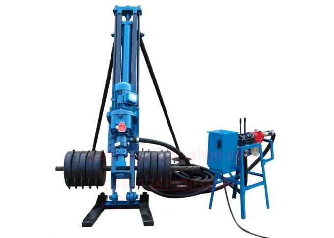 Pneumatic Powered Rock Drilling Rig , Mobile Down The Hole DTH Drilling ...