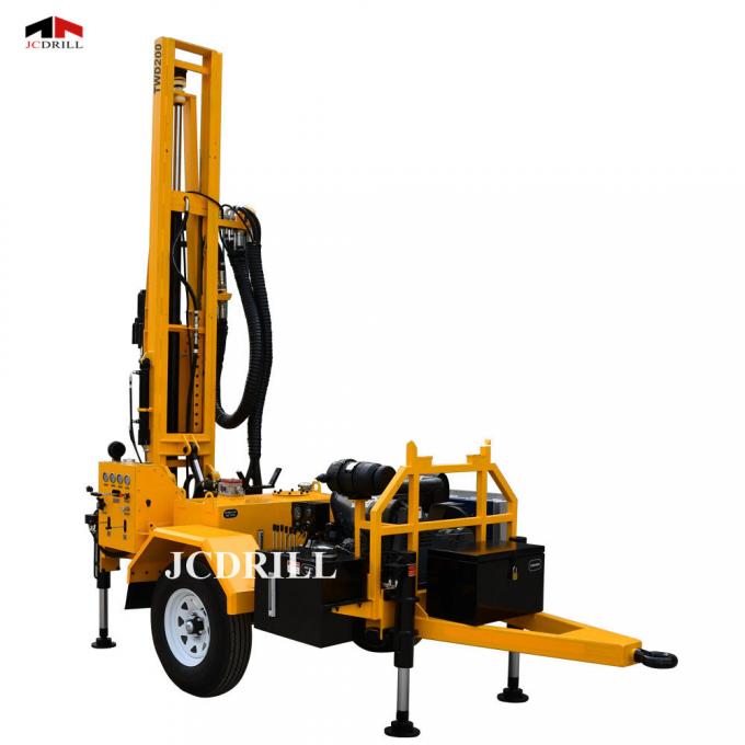300meter Borehole Portable Water Well Drilling Rig Trailer Mounted 5